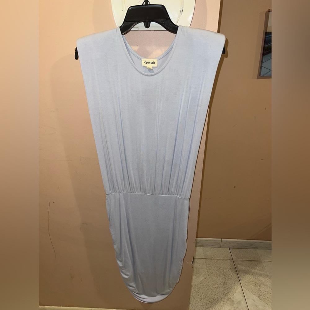 Powder blue mid length dress